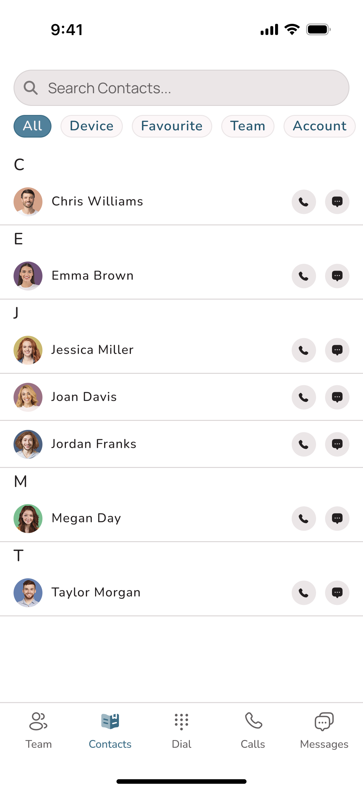 Uniden Voice mobile contacts